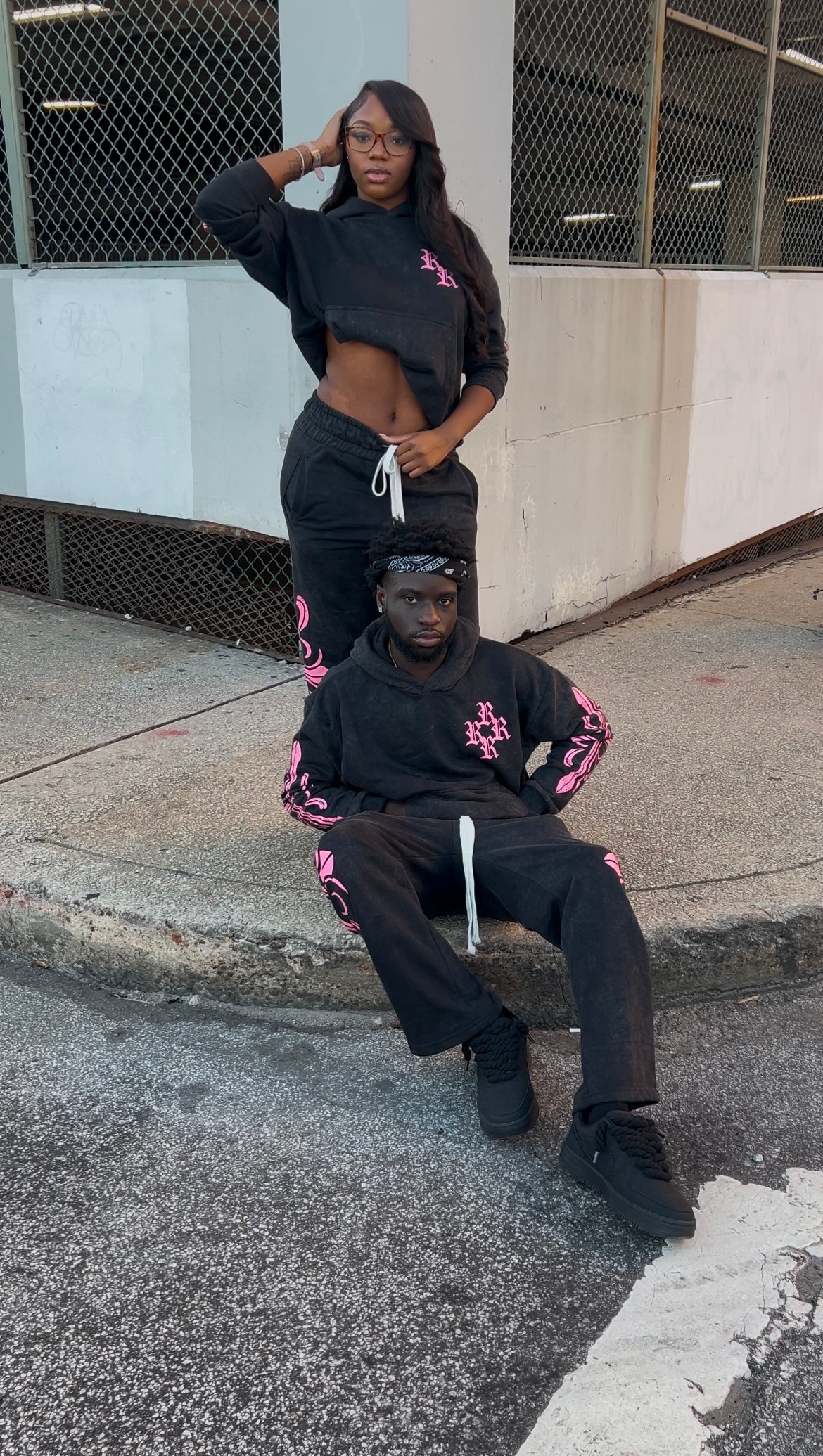 Riches Black & Pink tracksuit