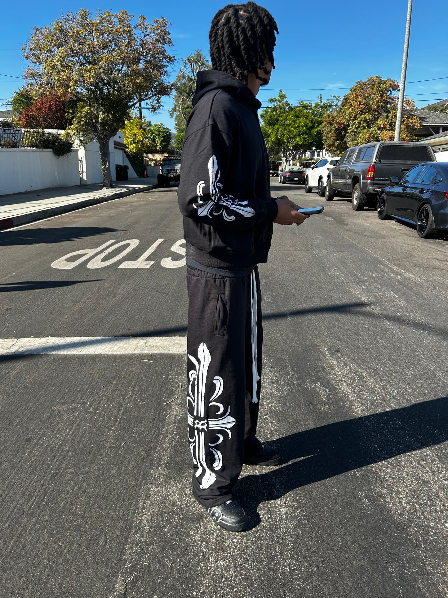 Riches Black & White sweatpants