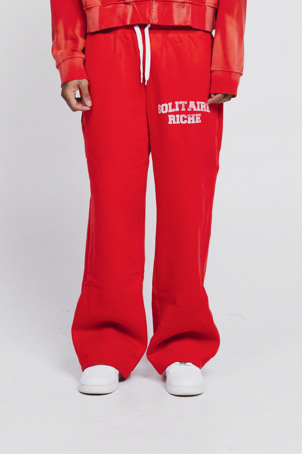 Red- Rich Solitaire Sweatpants