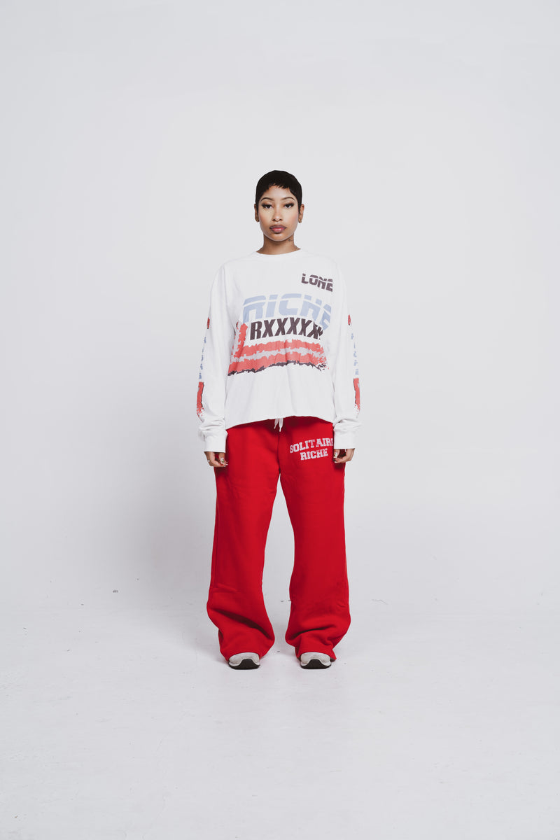 Red- Rich Solitaire Sweatpants