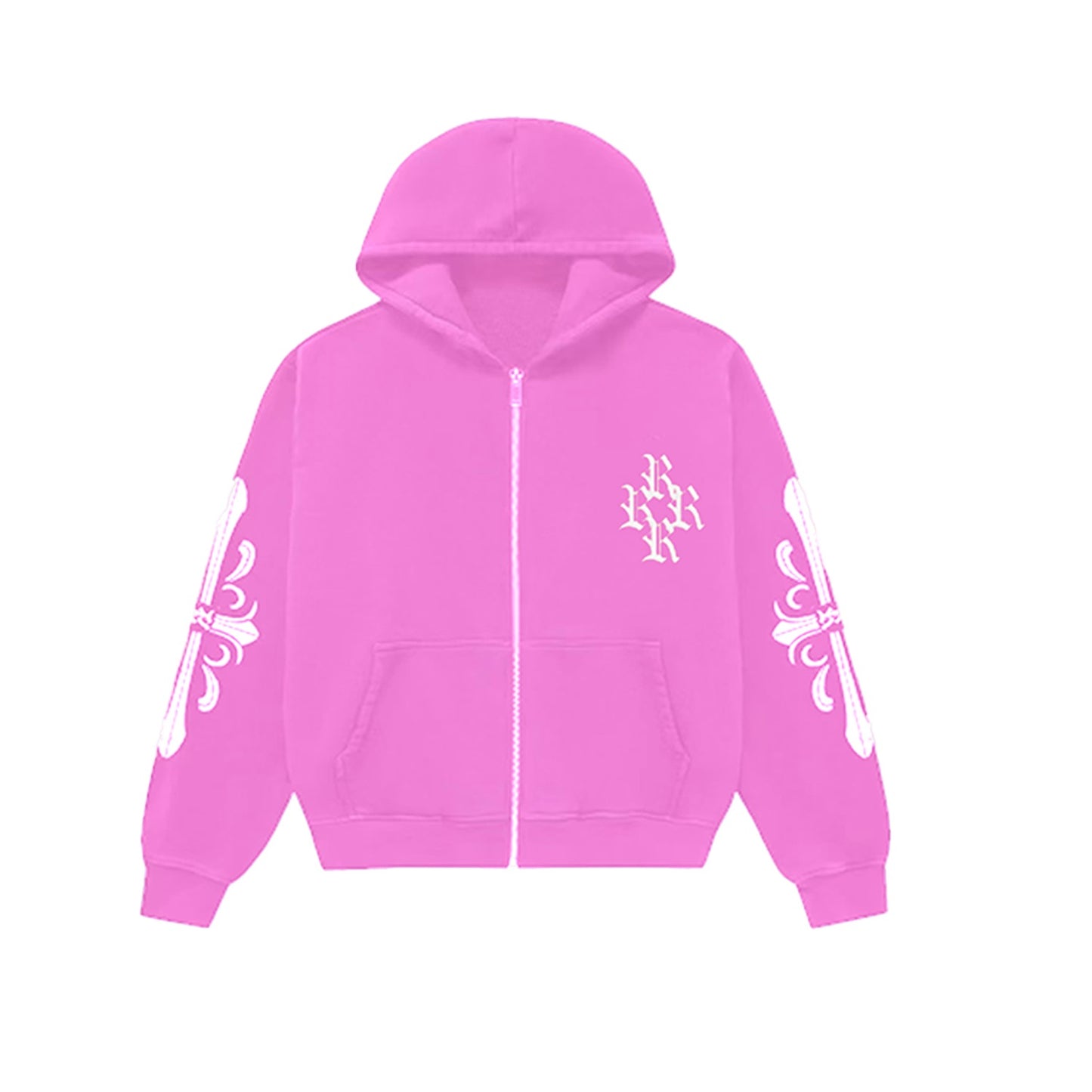 Riches Pink & White Zip up