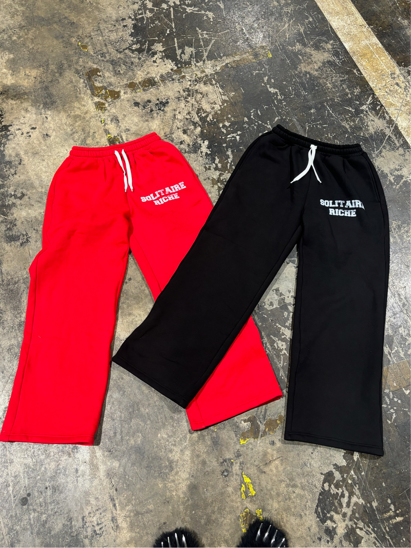 Red- Rich Solitaire Sweatpants